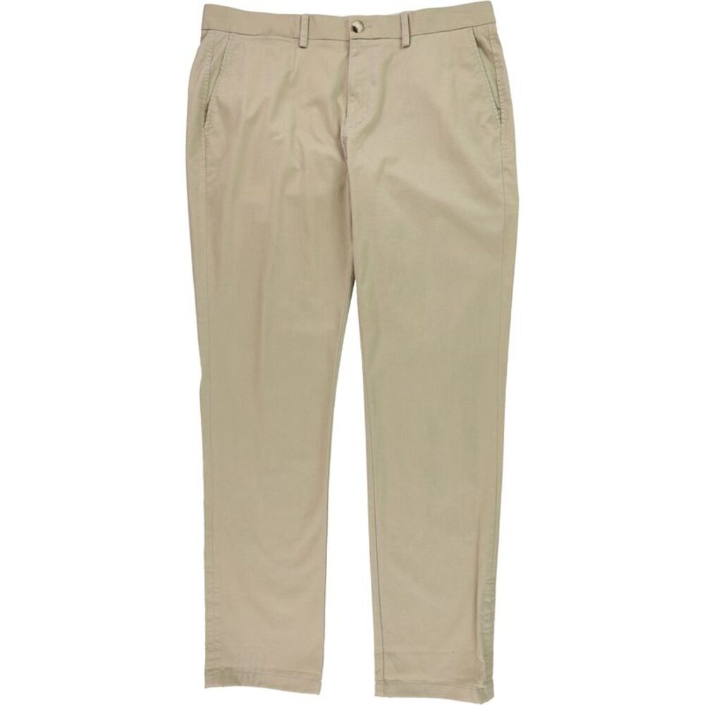 Ben Sherman Mens Fit Tapered Slim Slacks Dress Pants, Brown, 36W x 32L, DM